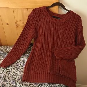 Chunky scarlet sweater